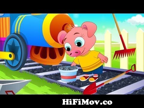 Piggy On The Railway - English Nursery Rhymes - Cartoon And Animated Rhymes  from rail line pic Watch Video 