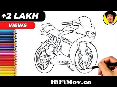 How to Draw a Dirt Bike - Really Easy Drawing Tutorial