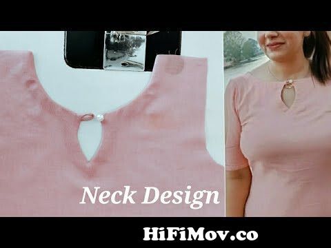 Kurti front boat neck cutting and stitching  Latest kurti neck design  cutting and stitching  YouTube