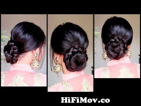 new hair style for wedding party!! Indian wedding hairstyles for long hair,  latest wedding hairstyle from indian ladies hear style Watch Video -  