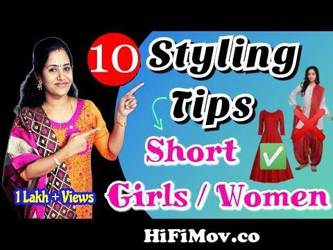 Dressing tips for short height girls women | Styling tips for short girls |  in tamil #stylingtips from tamil girl dress Watch Video 