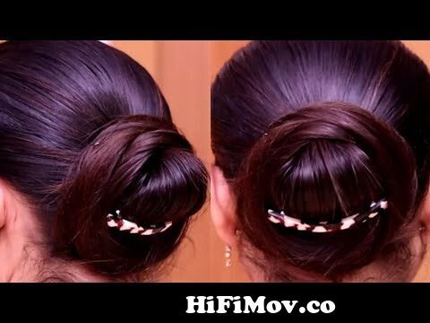 Bun Hairstyles with Lock Pin|Very Easy Hair Bun Hairstyle For Girls Juda  Hairstyle#hairstyle#lockpin from khopa hairstyle Watch Video 