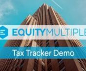 This video is an introduction to EquityMultiple&#39;s Tax Tracker.nnEquityMultiple makes commercial real estate investing simple, accessible, and transparent for individual accredited investors. Learn more at http://bit.ly/2NXwHOlnnTRANSCRIPTnHi, I’m David from EquityMultiple.nnIt’s my pleasure to guide you through this introduction to our Tax Tracker, a feature which our Product team is excited to present to EquityMultiple investors. nnTax season can cause plenty of headaches. Being aware of de