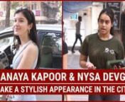 Shanaya Kapoor and Nysa Devgn were recently papped in the city. Shanaya kept it casual yet looked elegant in a grey top and denim shorts paired with golden hoop earrings. Whereas, Nysa was spotted wearing black sportswear along with her friend.