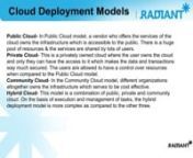 Radiant Techlearning offers a training programs in the Cloud computing course, Cloud architect, AWS cloud computing, Azure cloud computing &amp; Google Cloud computing.