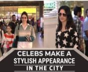 Maanayata Dutt and Sunny Leone were recently seen at the airport with their children.The actresses looked stylish in their airport looks. Sonal Chauhan was also spotted at the airport arriving in style as she was dressed in an all blue outfit. Check it out.