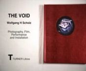 A monograph/art book of the German artist Wolfgang H Scholz showing his most important works since the 80&#39;s in contemporary art. In relation to his present work with the philosophical theme THE VOID. It includes a text by Irving Dominguez and a conversation with Prof. Dr. Boris Groys of New York University, one of the most important scholars of the arts and humanities of the twentieth century.nTurner Libros (Mexico/Spain), www.turnerlibros.com, ACC Art Books, www.artbooks.com, nISBN: 978-84-1786