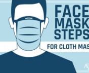 Learn how to properly put on, take off and clean cloth face masks.n-nContent: Joyce Cavanagh, PhDnProduction: Mark D. Faries, PhDnTexas A&amp;M AgriLife Extension &#124; Family &amp; Community Health &#124; Disaster Assessment and Recoveryn-nhttps://www.cdc.gov/coronavirus/2019-ncov/prevent-getting-sick/diy-cloth-face-coverings.html
