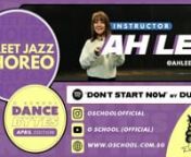Learn this Street Jazz Choreography from Ah Lee.nMusic: Don&#39;t start now by Dua LipannTo catch the full choreography with music, head on down to our youtube https://youtu.be/ama8NnKXBuc or our website www.oschool.com.sg/dancebytesn-------nnExperience learning dance with O SCHOOL anytime, anywhere, online with our instructors. DANCE BYTES Volume 1, features 6 different dance choreographies includes: Hip Hop (by AnAn), Street Jazz (by Ah Lee), Soul Dance (by Bryan Lee), Dancehall (by Shauna), Chore