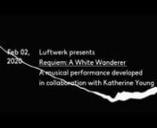Requiem: A White Wanderer is an ongoing investigation by the creative collaborative Luftwerk into the rapid disintegration of the Antarctic ice shelf. Inspired by Larsen-C, a 120-mile long crack along the Antarctic ice shelf that broke into a trillion-ton iceberg in 2017, White Wanderer translates seismic data from an ailing iceberg, connecting this remote place to an emotional artistic experience to deepen public understanding of the connection between climate change and sea level rise.nnA musi