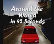 Is it possible to travel around the World in 42 seconds?nnDirected by - Lev Seryapin,nComposer - Ilya Seryapin.nn3D-models Creators:nnAdam Gunchokov, Адам Гунчоков (ВАЗ-2101),nimcomin4u (Bentley Continental),nCheekqo (Ferrari FXX-K),nRaider (Гоночный болид FR17),nBeamNG.drive,nwww.modsgaming.ru.nnObject environment:nBeamNG drive,nGoogle Maps.