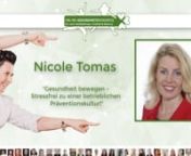 Nicole Tomas | INTERVIEW TRAILER | Bewegung: Betriebl. Gesundheitsmanagement from bgf bgm unterschied