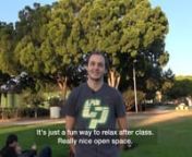 Local Santa Monica College student shares how he enjoys Virginia Avenue Park. He uses it to relax after class and also visits it with his biking collective known as the LA Midnight Riders. They ride from park to park and hang out to play rugby, basketball, and other fun activities.