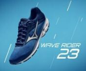 The Wave Rider 23 features a dual compound midsole using U4ic and U4icx. Mizuno Cloudwave technology provides a bouncy step in feel coupled with a new lightweight breathable upper that provides a secure fit you expect in the Wave Rider.nnLearn Morenhttps://bit.ly/2Zu3wtq