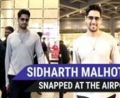 Sidharth Malhotra was papped at the airport. The Kapoor and sons actor looked striking in a grey full-sleeved tee with black joggers and grey shoes. The actor joked around with the pas as he asked them to click his crew member. The actor also donned a pair of sunglasses. He stopped to click pictures with his fans. Sidharth has been busy promoting his upcoming movie, Marjaavaan.