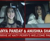 Karan Johar threw a bash for Katy Perry. The event was graced by a few celebrities. Ananya Panday was spotted arriving at the party. The actress looked gorgeous in a black bralette over a mesh top and leather bottoms. She opted for a natural makeup look to go with it. Anushka Sharma opted for a short white dress with dramtic sleeves. The actress looked snazzy with pin straight hair.