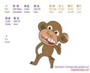 Fun Mandarin Chinese for Kids.We start with an introduction of the body parts in Mandarin Chinese.Then, this popular American children&#39;s song is sung in Mandarin Chinese.Many people who have translated this song like to use easier words for things (for example for