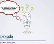 Colorado Home Leasing is Denver&#39;s leading provider of lease-to-own solutions for single family homes. We provide qualified applicants, who have failed to qualify for traditional bank financing, with the opportunity to lease, and eventually purchase, a single-family home of their choosing.nnIn this video, we answer one of the most common questions we’re asked -How much will it cost for me to purchase my home at the end of the lease? At Colorado Home Leasing, we define for you, in advance and