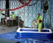 Shane Schauer took the ceremonial slime bath as the girls won for most pounds of donated school supplies during the week of VBS (Shane represented the boys who lost).: )