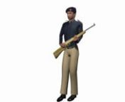 Game Ready animated 3d character model of pakistani male police from pakistani model
