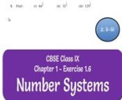 NCERT Solutions for Class 9th Maths Chapter 1 Number Systems Exercise 1.6 Question 1 ii - iii