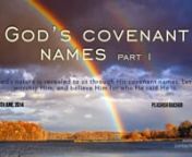 God&#39;s nature is revealed to us through His covenant names. When God revealed Himself through these covenant names, He is expressing &#39;His Oath and His promise&#39;. This is who I am, and this is what I will do. God swore by Himself and He gave His Word. We must worship Him, and believe Him for who He said He is.nnFor audio, notes, slides, archives and other free resources like books, please visit our website - http://www.apcwo.orgnn#Jesus_Christ, #God, #Go_Covenant_Names, #Yawhwey, #Jehovah_Jireh, #J
