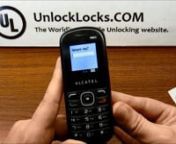 Get your Alcatel unlock code now, at http://www.UNLOCKLOCKS.comnnThis is a guide on how to SIM/Network unlock Alcatel One Touch 10.41 and 10.41D by unlock code to be able to use it on all networks worldwide.nnAll networks are supported for unlock (Vodafone, Orange, EE, O2, Virgin, 3 UK, SFR, Movistar, Yoigo, Tesco, etc ...) nnUnlocking Steps:nn- Take out the original SIM Card from your phone.n- Insert a non-accepted SIM Card.n- You will get a prompt to enter