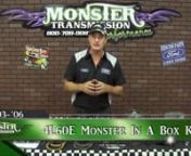Curt goes over Monster Transmission&#39;s Monster in A Box Rebuild Kit for a 4L60E Transmission for years 2003-2006. He covers all that is included in the Mega HD kit.nnOrder a