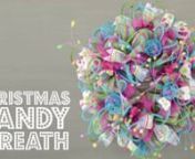 All supplies can be found at http://www.craftoutlet.com !nnBlog Post: http://www.craftoutlet.com/blog/deco-mesh-christmas-candy-wreath-2/nnSupplies:n21&#39;&#39; Striped Deco Mesh - http://www.craftoutlet.com/21-poly-deco-mesh-deluxe-wide-foil-pink-turquoise-lime-stripenFuchsia Deco Flex Ribbon - http://www.craftoutlet.com/15-deco-flex-mesh-ribbon-metallic-fuchsia-pinknStriped Ribbon - http://www.craftoutlet.com/25-glitter-stripe-ribbon-lime-pink-turquoisenPolka Dot Ribbon - http://www.craftoutlet.com/2