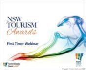 Never entered the NSW Tourism Awards, not sure what it is all about or have been out of it for too long?n nNot to worry, this complimentary online webinar hosted by the Tourism Industry Council NSW will provide you with the understanding of the awards submission process, covering important information including how to correctly respond to questions as well as providing detailed insight into the judging process.n nThe webinar will include:n•Key Datesn•The key benefits of entering the awardsn