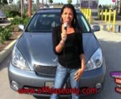 Pre Owned Lexus ES 330 - http://www.offleaseonly.com/palm-beach-used-lexus.htm- Nations Used Car Destination!nnTracey LOVES the gorgeous Lexus ES 330 she bought at Off Lease Only, and is thrilled with the &#36;4K savings she got! Now when she takes a drive, she is surrounded by luxurious leather! She LOVES her beautiful car and is happy with her car payments. nnNations Used Car Destination!nLexus Models - CT 200h, ES 300h, ES 350, GS 350, GX 460,GX 470, HS 250h, IS 250, IS F, LS, LS 430, LS 460,