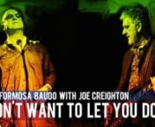 Alex Formosa Baudo - I Don't Want to Let You Down (Duet with Joe Creighton) from the originals singing group