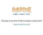 Scratch is a programming language for young people to create their own interactive stories, games, music, and art.nScratch was created by the Lifelong Kindergarten Group at the MIT Media Lab.nYou can find more information and download Scratch for free at http://scratch.mit.edunnMusic: