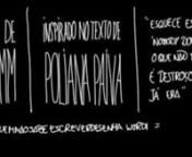 Vídeo-arte de Marcelo Damm inspirado no texto de Poliana Paiva.nn