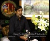 [1] Manqabat - Shaheed Prof. Sibte Jafar Zaidi - Ahlebait TV - Urdu