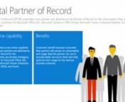 Learn how customers can attach a Digital Partner of Record for Office 365, CRM Online,Intune and EMS
