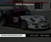 MSR Houston, TX. nnFor sale is this privately owned, yet professionally maintained 997 GT3 Kelly Moss Racing SuperCup car. This car is pristine, carbon fiber throughout, and race ready. Getting out of the auto racing hobby all together. This is a certified SuperCup class racer. Dyno -450 bhp, sequential 6-speed gearbox, (PCCB&#39;s) Ceramic Composite Brake full Aero pack. Driver cooling system included.texascrude@gmail.comAlso have a Black 996 TT for sale for sale as well.nnWe are also selling