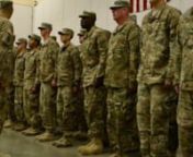 Approximately 160 Soldiers with the 1313 Engineer Company returned to Indianapolis, Oct. 31, after having deployed to Kuwait for most of 2015. The unit, headquartered in Franklin, Ind., is commanded by Capt. Christopher Eaton and the senior enlisted adviser is Command Sgt. Maj. Benjamin Joy. The Guardsmen conducted engineering operations in Kuwait to support the ongoing drawdown of Operation Enduring Freedom. (video by Staff Sgt. Lorne Neff, Indiana National Guard)