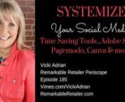 Vicki Adrian brings a daily dose of inspiration and education for small business owners, entrepreneurs and savvy retailers! In this episode, we&#39;re talking about Time Saving Tools to Simplify the work you need to do on social media.nnIn the last few episodes, we’ve been talking about ways that we can maximize the time and effort that we spend on social media.After all, we know that our business needs an active presence on Facebook, Instagram, Pinterest, YouTube, Blogs and more… but we also