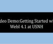This demo covers logging in, setting preferences and logging out.For best viewing, click the