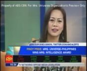 THE UNIVERSE AWARDED THE PHILIPPINES THE FIRST-EVER INTELLIGENCE TITLE!nn1988 BINIBINING PILIPINAS-MAJA INTERNATIONAL, CIVIL ENGINEER, MARIA MURIEL