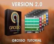 GROSSO 2.0n•Sample offset controlsn•Phrase picker previewsn•Release sample volume adjustmentn•Dedicated patches for Native Instruments Komplete Kontrol keyboardsn•MIDI drag and drop from the score windown•Tutorial &amp; Manual Addendumnhttp://www.sonokinetic.net/products/classical/grosso/nWith Grosso, Sonokinetic BV is changing the paradigm for orchestral phrase-based instruments… again! Before our Minimal library, the level of control, whilst retaining the authentic sound that liv