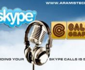 Recording Your skype calls for podcasting and other uses can be simple, I will show you how in this video a small program that is free and will get the job done. Visit my blog at http://www.aramistech.com/software/record-skype-calls for complete details on this software.