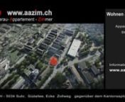 Wohnungen Apartments möbliert, Studios in Aarau, gegenüber dem Kantonsspital zu vermieten.nStellplätze, Kellerabteile zu vermieten