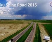 Nisku Spine Road aerial imagery from DJI Inspire 1 flown along east side of ROW