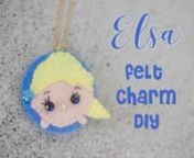 Learn how to make a cute Frozen Elsa Tsum Tsum Felt Charm!Full tutorial available here: https://youtu.be/LUnbqFbU-mEnnSupplies:nBlue feltnYellow feltnPeach Feltn2 black eye beadsn1 peach seed bead (for the nose)nOptional: 1 flower or snowflake shaped beadnblue, yellow, and peach embroidery flossnsewing needlenscissorsnElsa template (2 copies)nround object for base stencilnJump ringnball &amp; chainnnElsa Template: http://disneytsumtsum.wikia.com/wiki/Elsan(Print at 150%)nnCheck out my other Fe