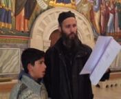 Young talented boy Nicolas Karageorgios from Cyprus praises the Virgin Mother on Valaam with our monastery monks