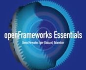 openFrameworks Essentials,nDenis Perevalov, Igor (Sodazot) Tatarnikov.nCreate stunning, interactive openFrameworks-based applications with this fast-paced guide.nhttps://www.packtpub.com/application-development/openframeworks-essentialsnn• Generate 2D and 3D graphics with openFrameworksn• Mix images and videos, and process them with shadersn• Create a video synthesizer project and run it on Windows, OS X, Android, iOS or Raspberry Pin• Learn to use sound, networking, Arduino devices, GUI