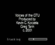 This videotape about the Graduate Theological Union, premiered at the inauguration of James A. Donahue as President in February 2001, was produced by Kevin C. Koczela and Greg Tarin. It is a series of interviews of students and faculty explaining their understanding of and experience in the GTU. Those interviewed are James A. Donahue, President; Margaret Miles, Dean; Judith Berling, former Dean; John Dillenberger, former President; Cheryl Kirk-Duggan, faculty; and students Ruth Ohm, Kirk Wegter-