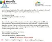 www.Magnifictraining.com-Trade And Logestics training microsoft dynamics ax 2012 contact us:+91-9052666559, +1-678-693-3475or nninfo@magnifictraining.com by real time experts in hyderabad, bangalore, India, USA, Canada, Australia.nnfull course details please visit our website http://www.microsoftdynamicsonlinetraining.com/nDuration for course is 30 days or 45 hours and special care will be taken. It is a one to one training with hands on experience.n* Resume preparation and Interview assistance